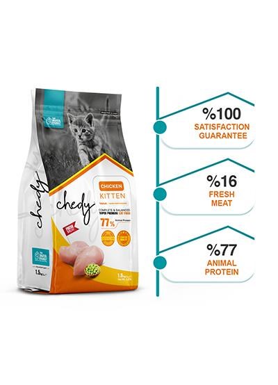 Chedy Tavuk Etli Yavru Kedi Maması 1,5 Kg