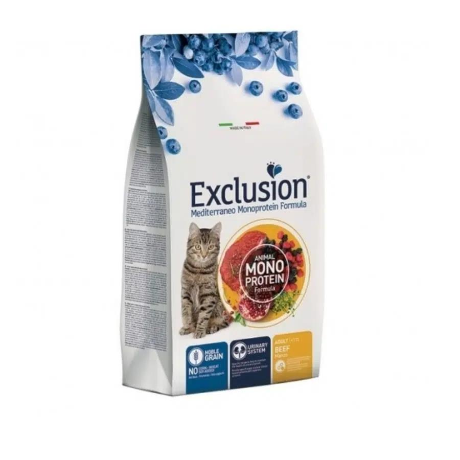 Exclusion Monoprotein Sığır Etli ve Narlı Düşük Tahıllı Yetişkin Kedi Maması 1,5 Kg