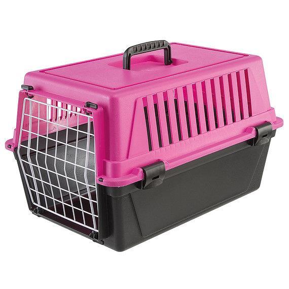 Ferplast Atlas 10 Kedi Köpek Taşıma Kafesi Siyah-Fuşya