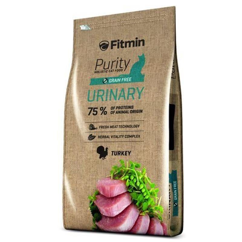 Fitmin Purity Urinary Sindirim Sistemi Sağlığı İçin Hindili Tahılsız Kedi Maması 10 Kg