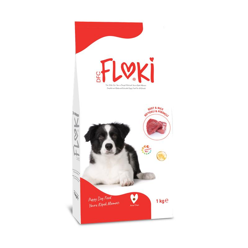 Floki Yavru Köpek Maması Biftekli & Pirinçli 1 Kg