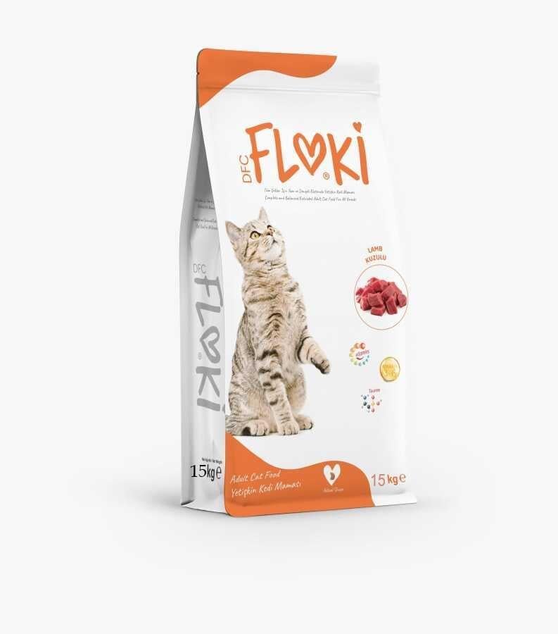 Floki Yetişkin Kedi Maması Kuzulu 15 Kg
