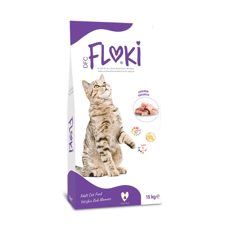 Floki Yetişkin Kedi Maması Tavuklu 15 Kg