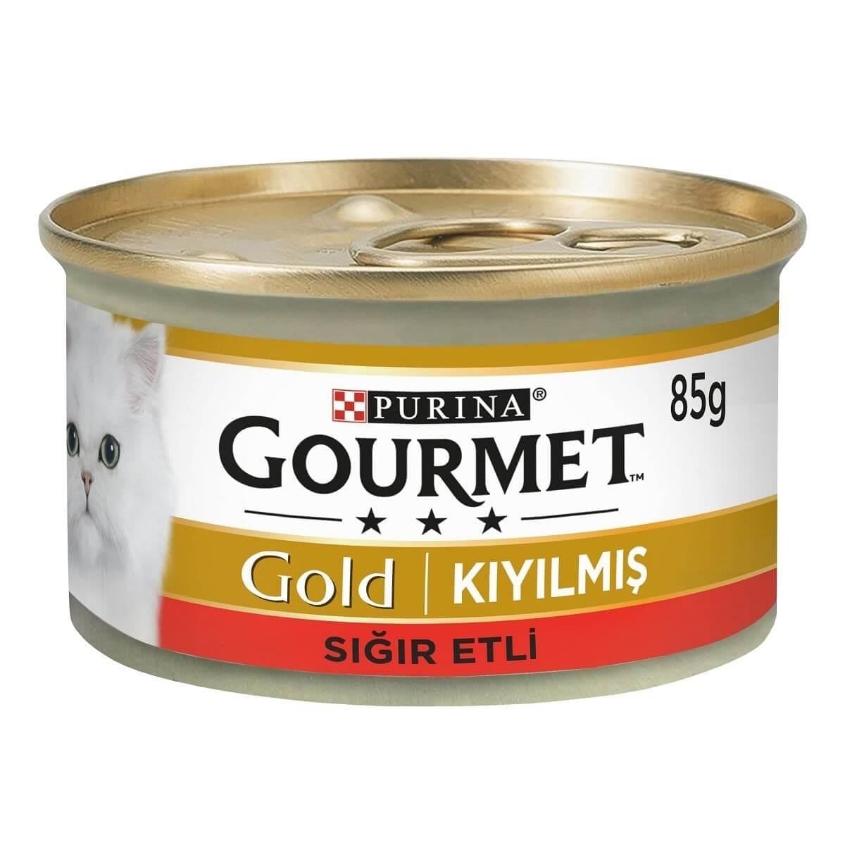 Gourmet Gold Kıyılmış Sığır Etli Konserve Kedi Maması 85 Gr
