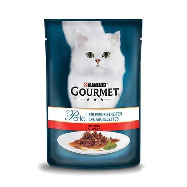 Gourmet Perle Parça Etli Izgara Sığır Etli Yetişkin Kedi Konservesi 85 Gr (24 Adet)