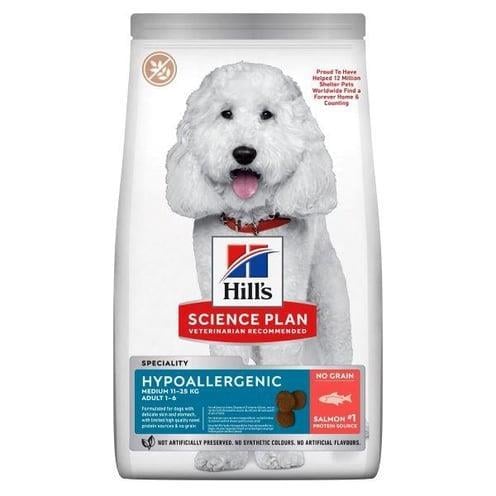 Hill's SCIENCE PLAN Hypoallergenic Somonlu Orta Irk Yetişkin Köpek Maması 12 Kg