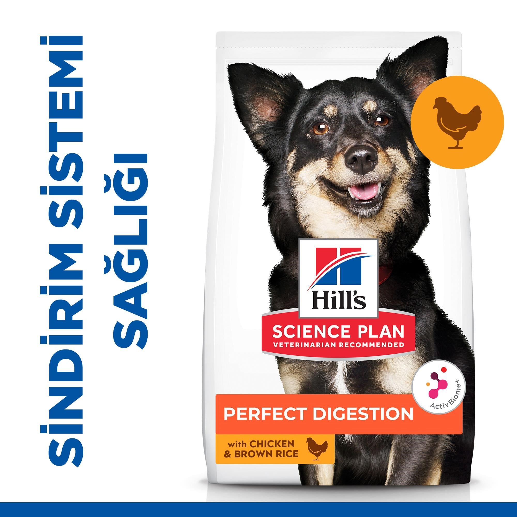 Hill's SCIENCE PLAN Perfect Digestion Yetişkin Küçük ve Mini Irk Tavuklu Köpek Maması 3 Kg