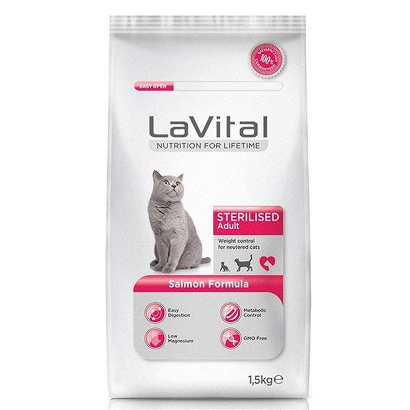 LaVital Somonlu Kısırlaştırılmış Kedi Maması 1,5 Kg