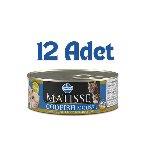 Matisse Mousse Morina Balıklı Yetişkin Konserve Kedi Maması 85 gr (12 Adet)