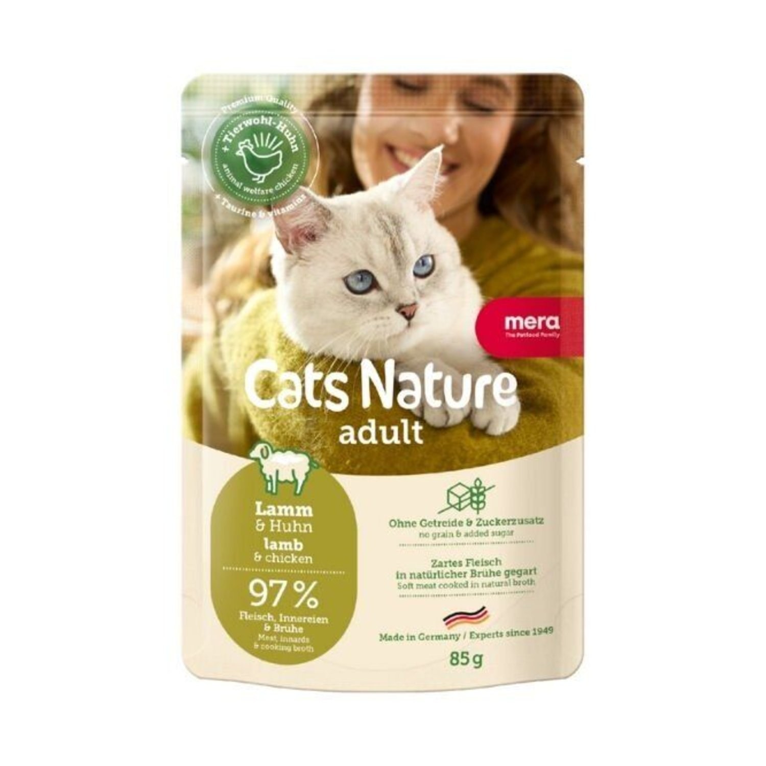 Mera Cats Nature Kuzulu Pouch Yetişkin Konserve Kedi Maması 85 Gr