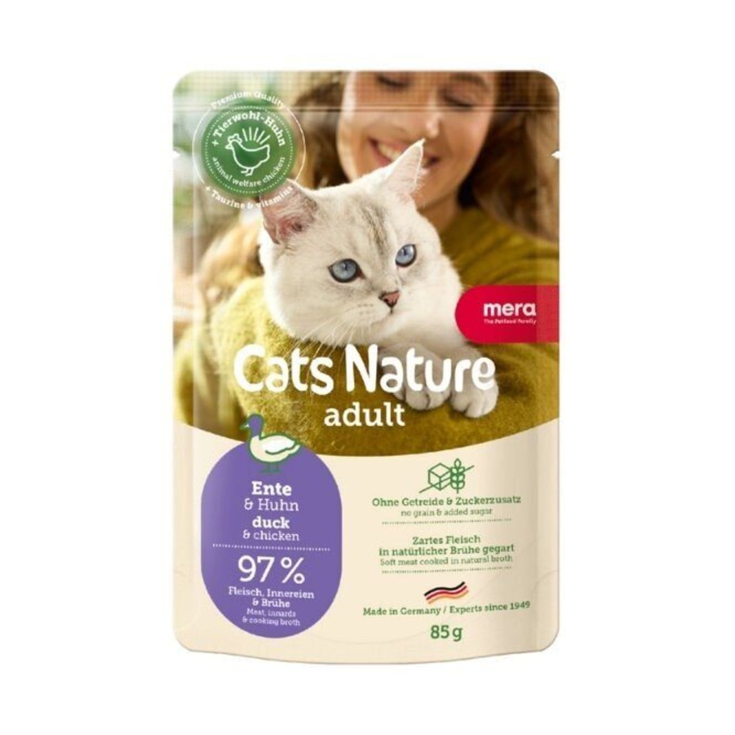 Mera Cats Nature Ördekli Pouch Yetişkin Konserve Kedi Maması 85 Gr