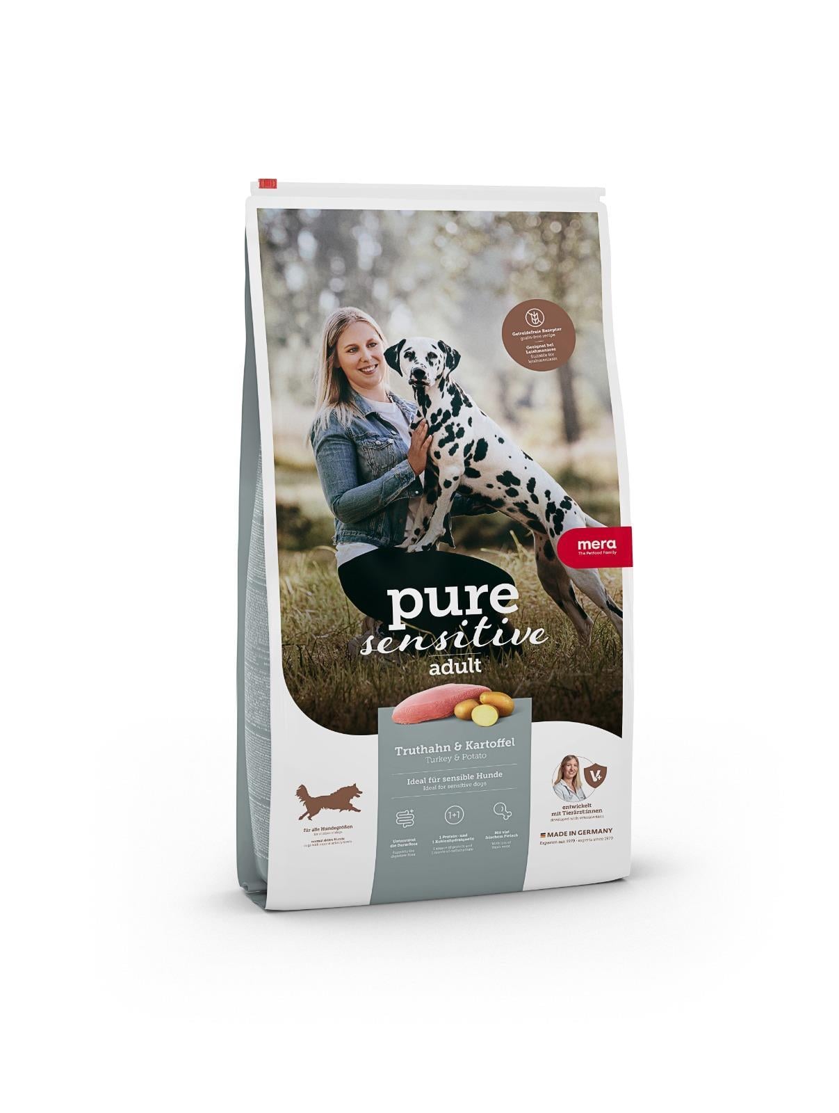 Mera Pure Sensitive Tahılsız Hindi ve Patatesli Köpek Maması 12,5 Kg