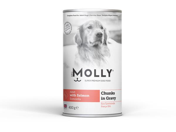Molly Konserve Yetişkin Köpek Soslu Somonlu 400 Gr