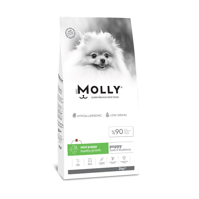 Molly Mini Irk Yavru Köpek Maması Kuzulu & Yaban Mersinli 2 Kg