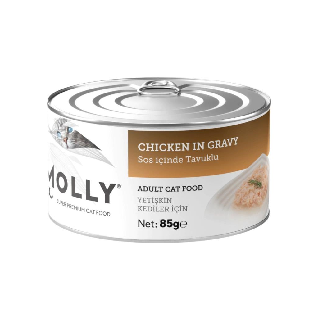 Molly Sos İçinde Tavuklu Yetişkin Kedi Konservesi 85 Gr