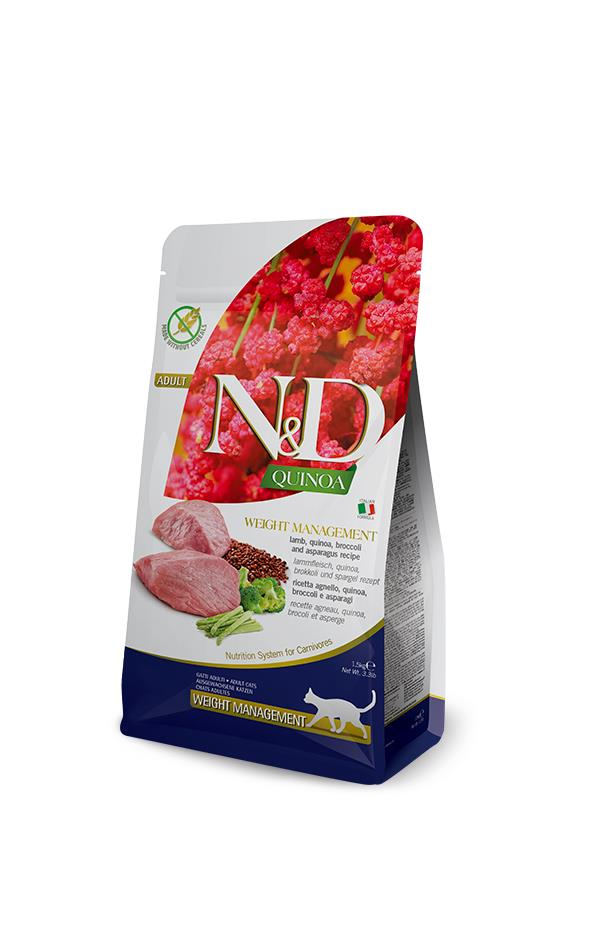 N&D Quinoa Weight Management Light Kuzulu Yetişkin Kedi Maması 5 Kg