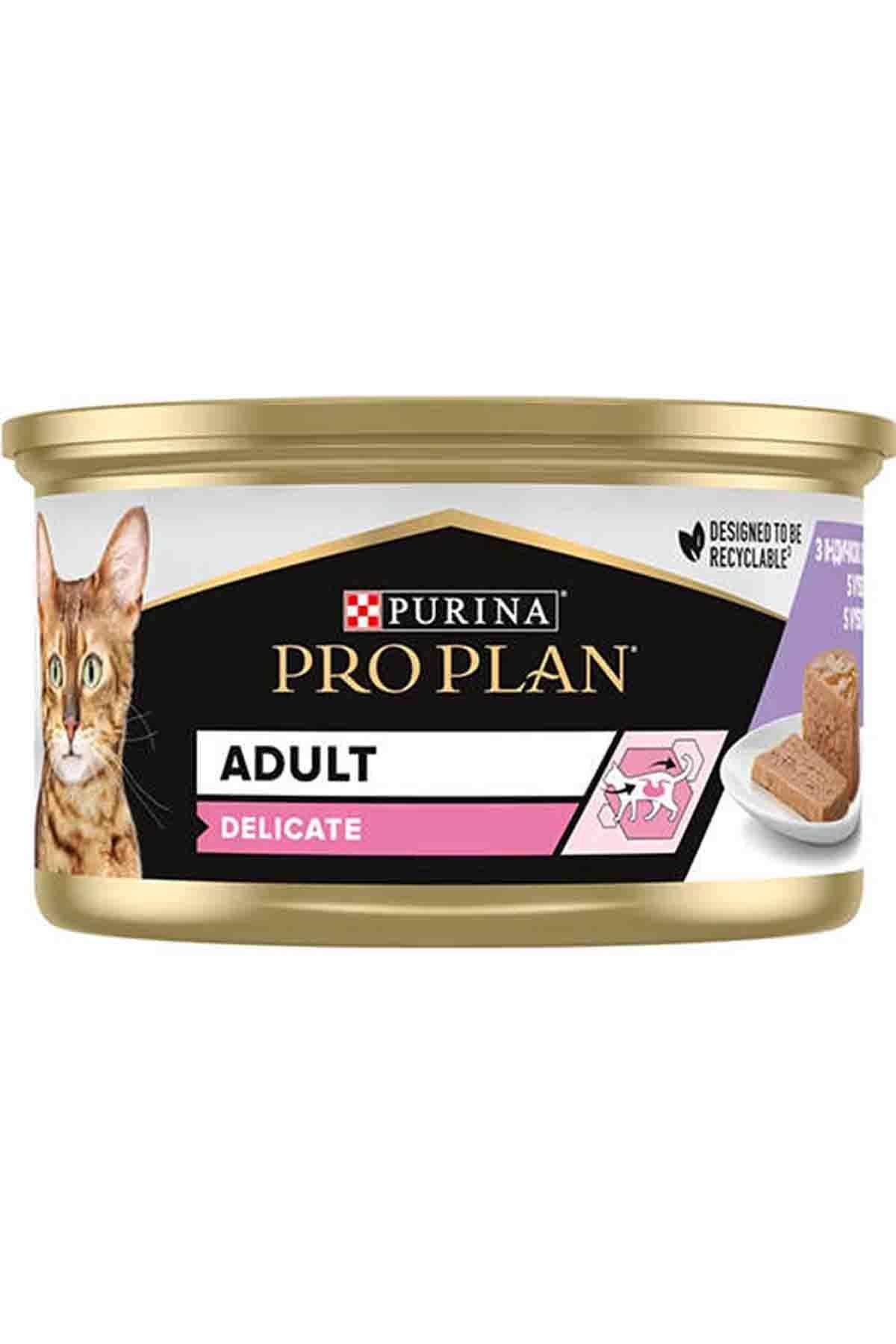 Pro Plan Delicate Hindi Etli Yetişkin Kedi Konservesi 85 Gr (12 Adet)