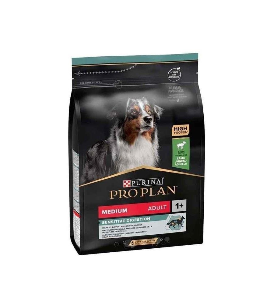 Pro Plan Sensitive Digestion Kuzulu ve Pirinçli Orta Irk Yetişkin Köpek Maması 3 Kg