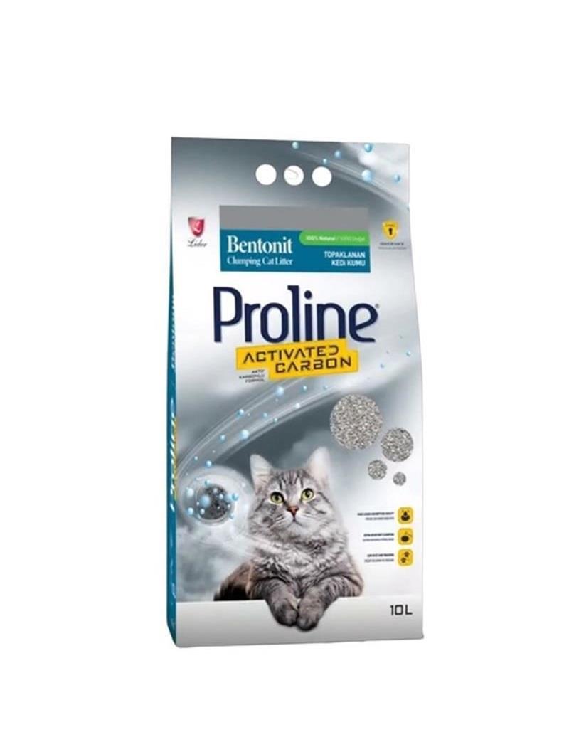 Proline Aktif Karbonlu Topaklanan Kedi Kumu 10 Lt