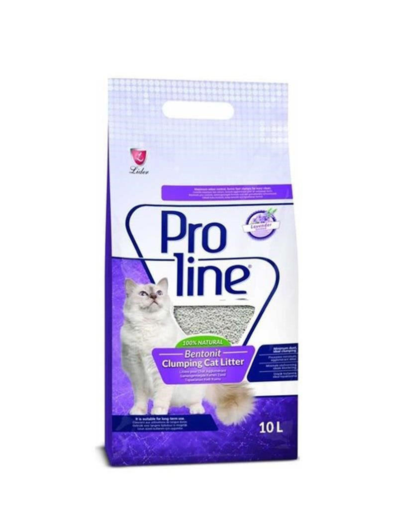 Proline Süper Topaklanan İnce Taneli Lavanta Kokulu Bentonit Kedi Kumu 10 Lt