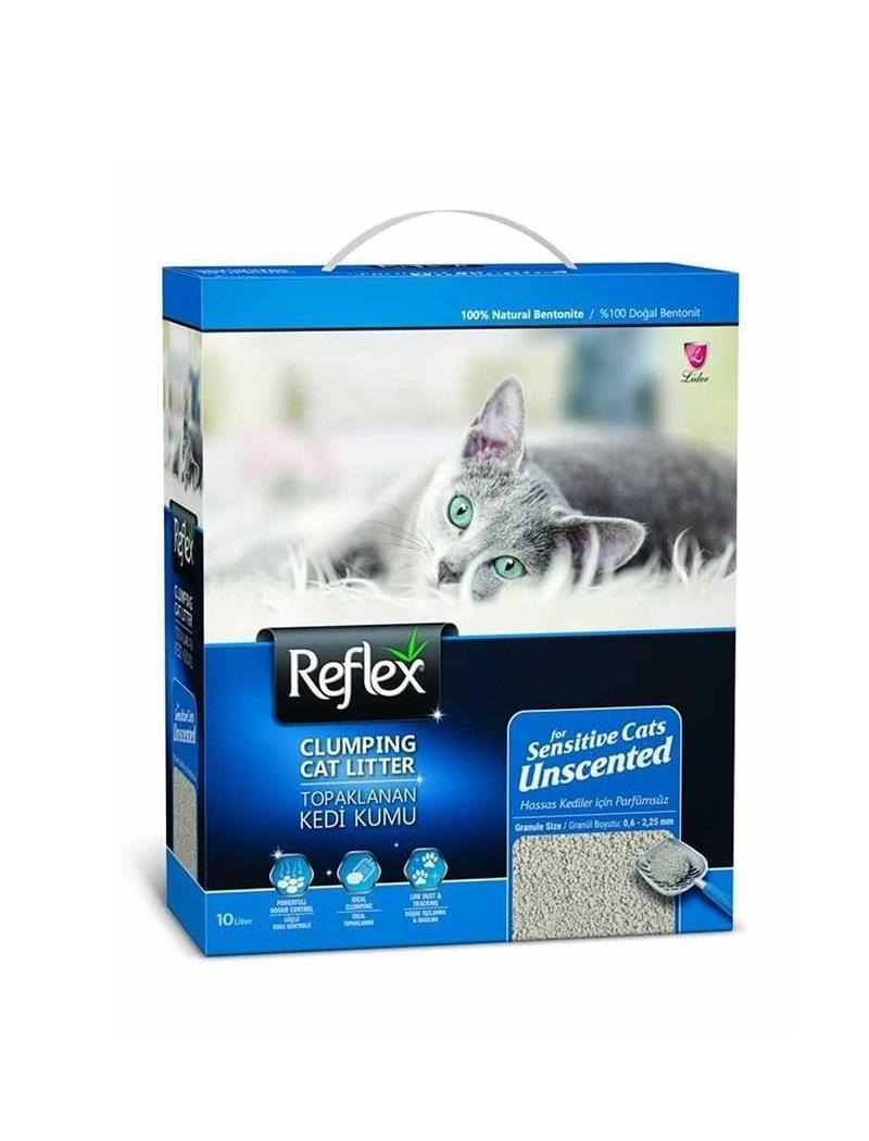 Reflex Hassas Kediler İçin Kokusuz Süper Hızlı Topaklanan Kedi Kumu 10 Lt