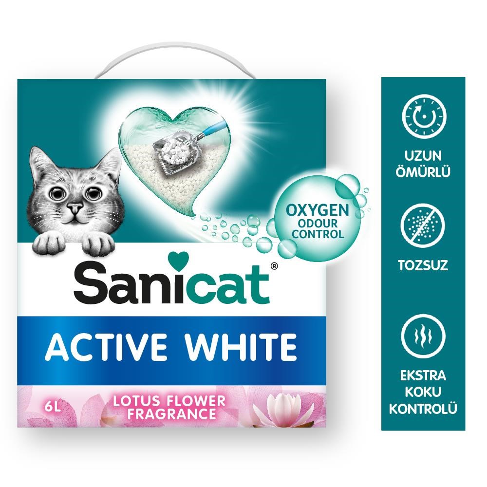 Sanicat Active White Lotus Flower Kedi Kumu 6 Lt