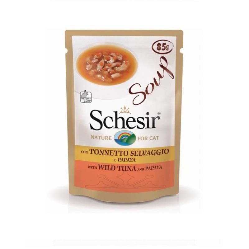 Schesir Ton Balıklı ve Papayalı Kedi Çorbası 85 Gr