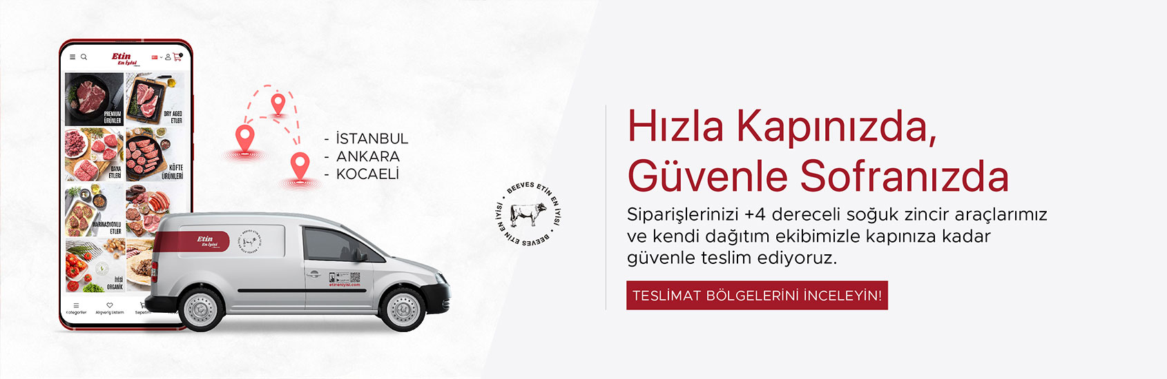 Soğuk Zincir Teslimatı ile Kapınıza Kadar Güvenli Et Teslimatı