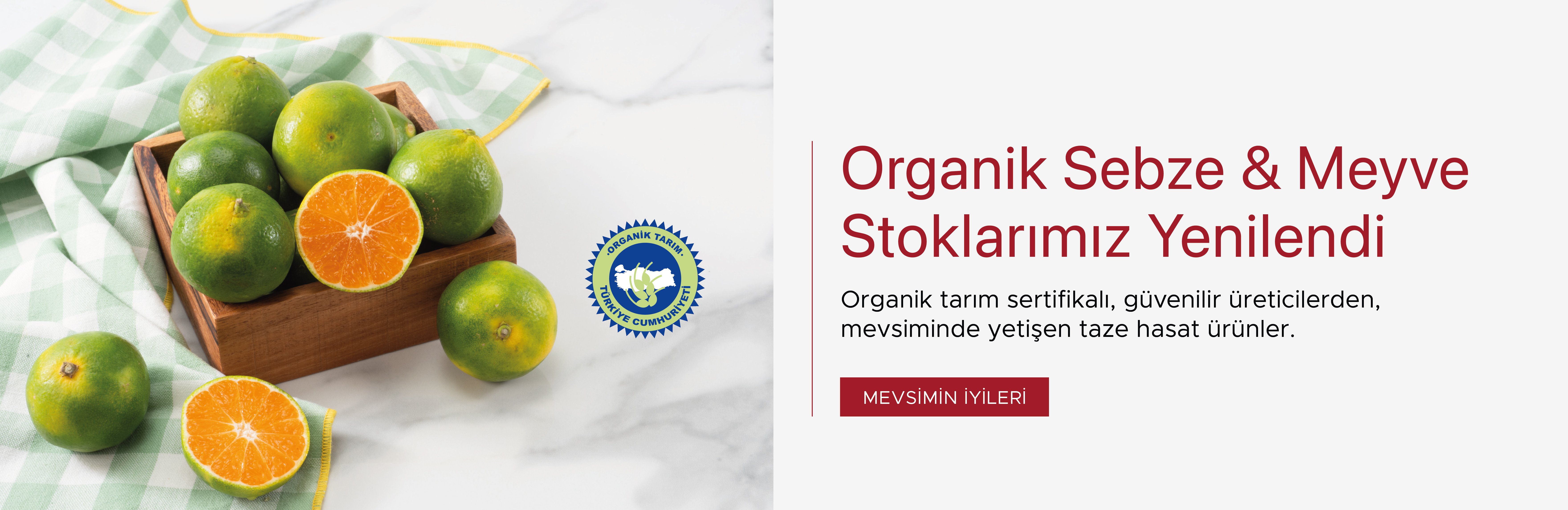 Organik Sebze & Meyve Stoklarımız Yenilendi
