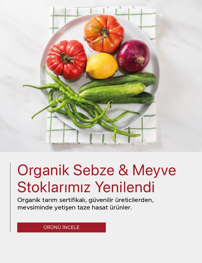 Organik Sebze & Meyve Stoklarımız Yenilendi