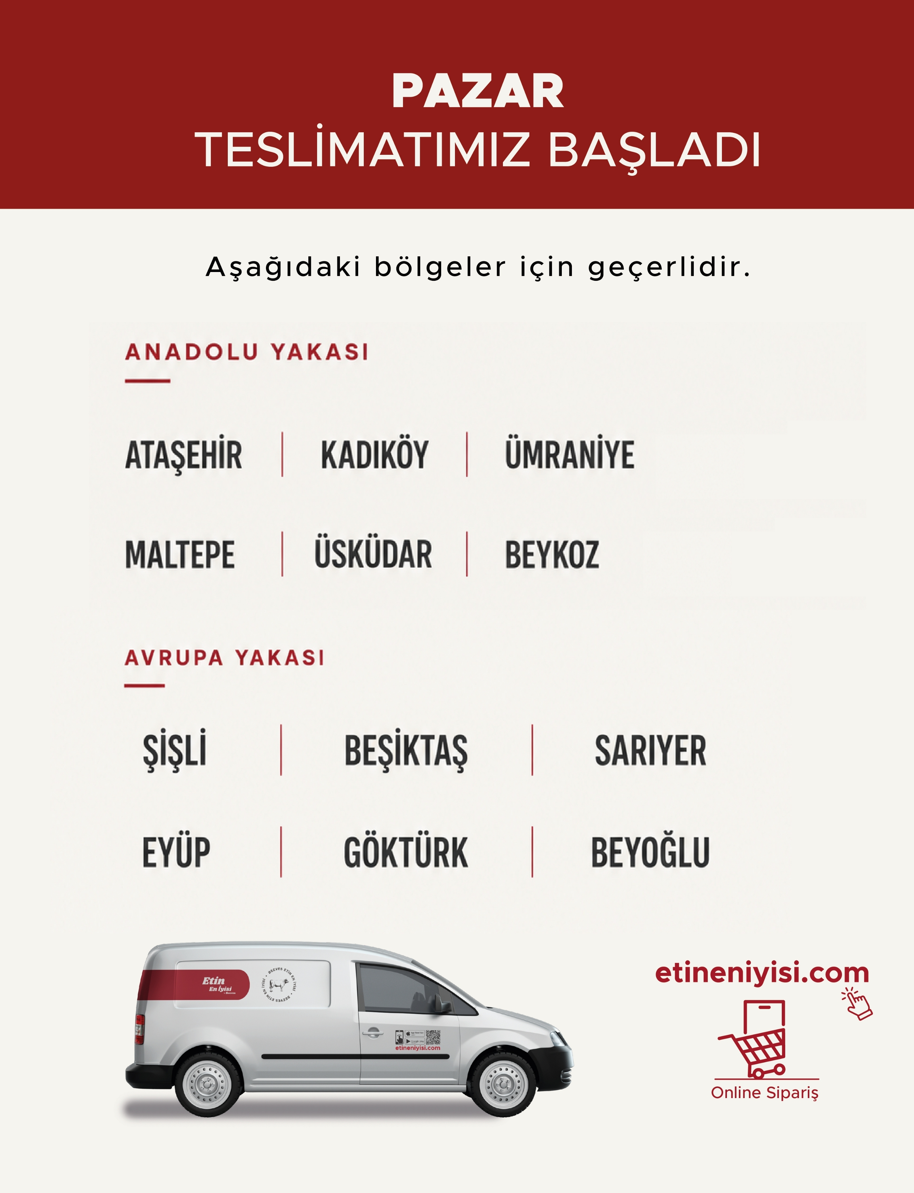 PAZAR TESLİMATI BAŞLADI