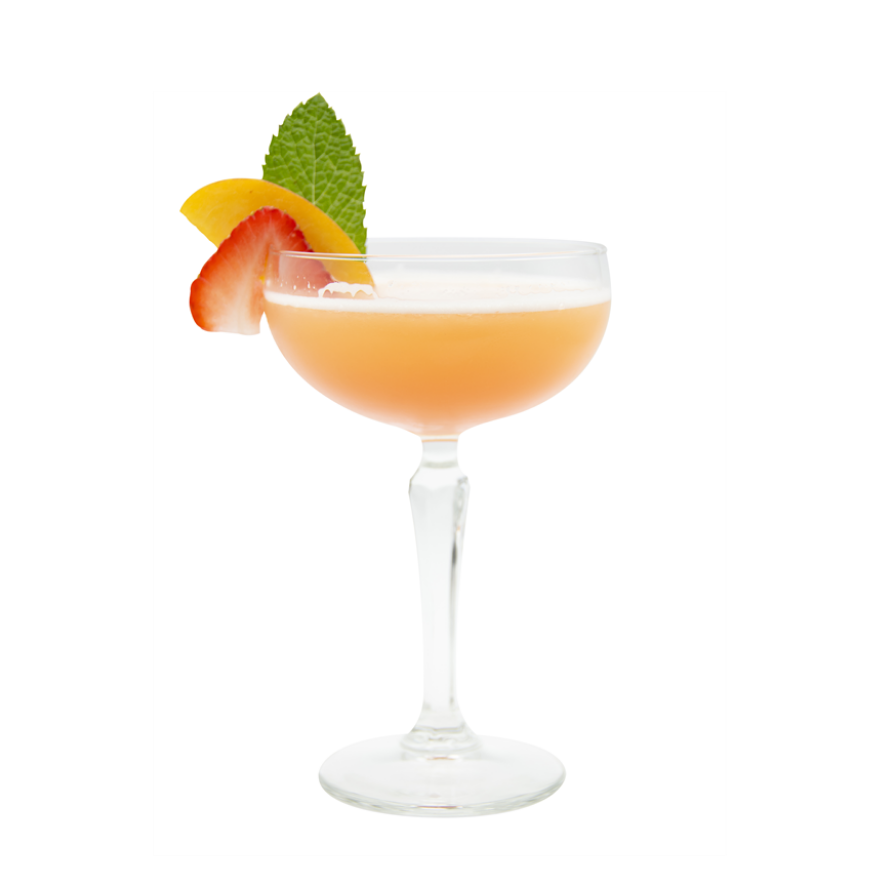 Strawberry Peach Mocktini