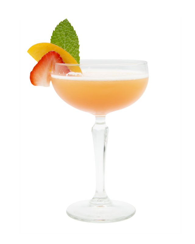 Strawberry Peach Mocktini