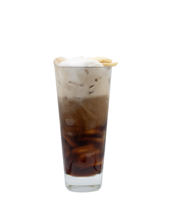 white chocolate banana dirty soda