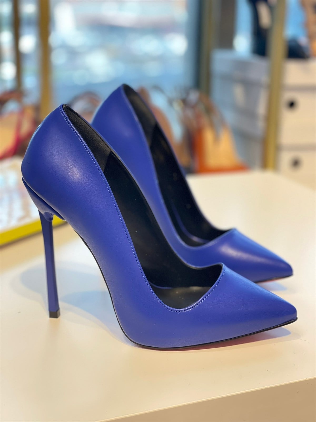 Corrine Mavi Mat 13 cm Stiletto 