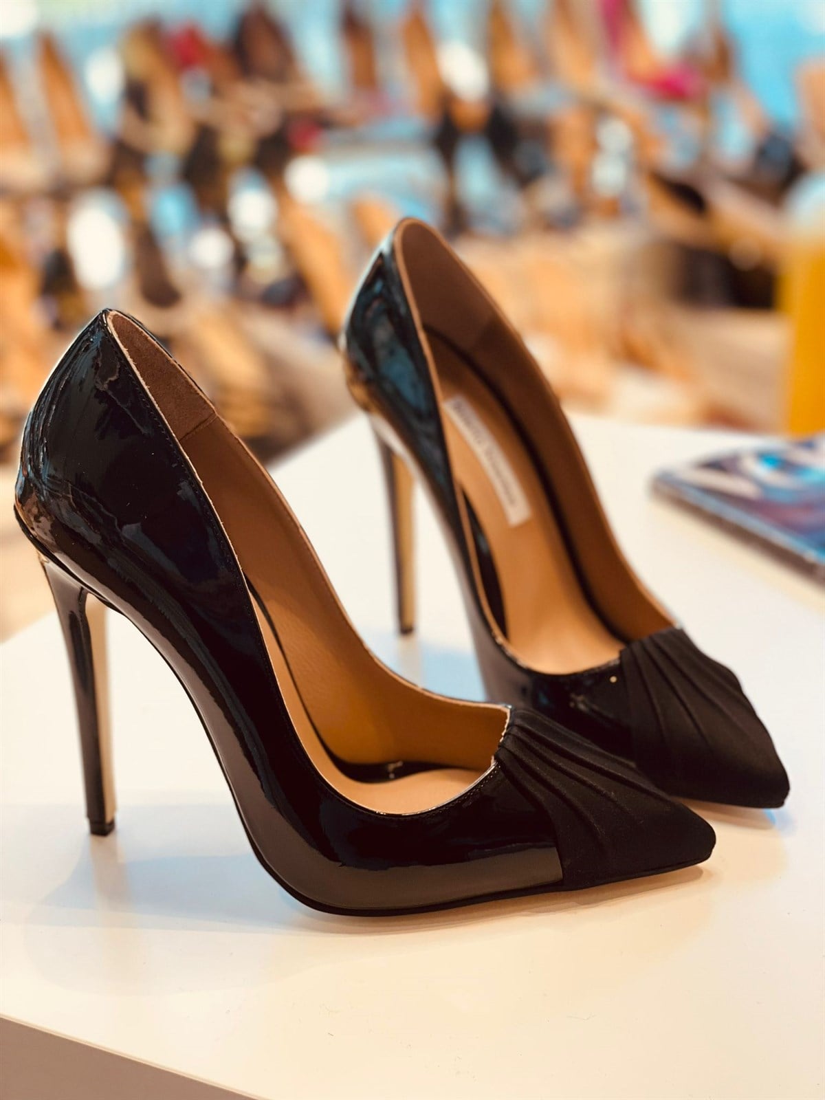 Dear Siyah Rugan 12 cm Stiletto