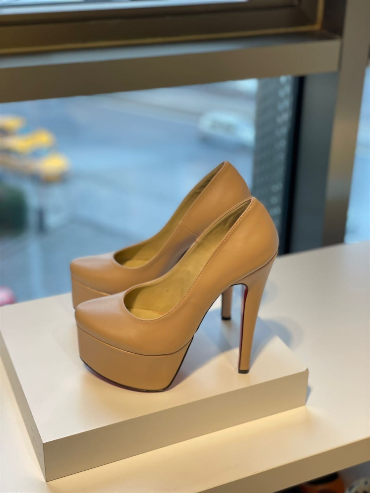 Ellie Nude Mat 15 cm Platform Topuklu Ayakkabı