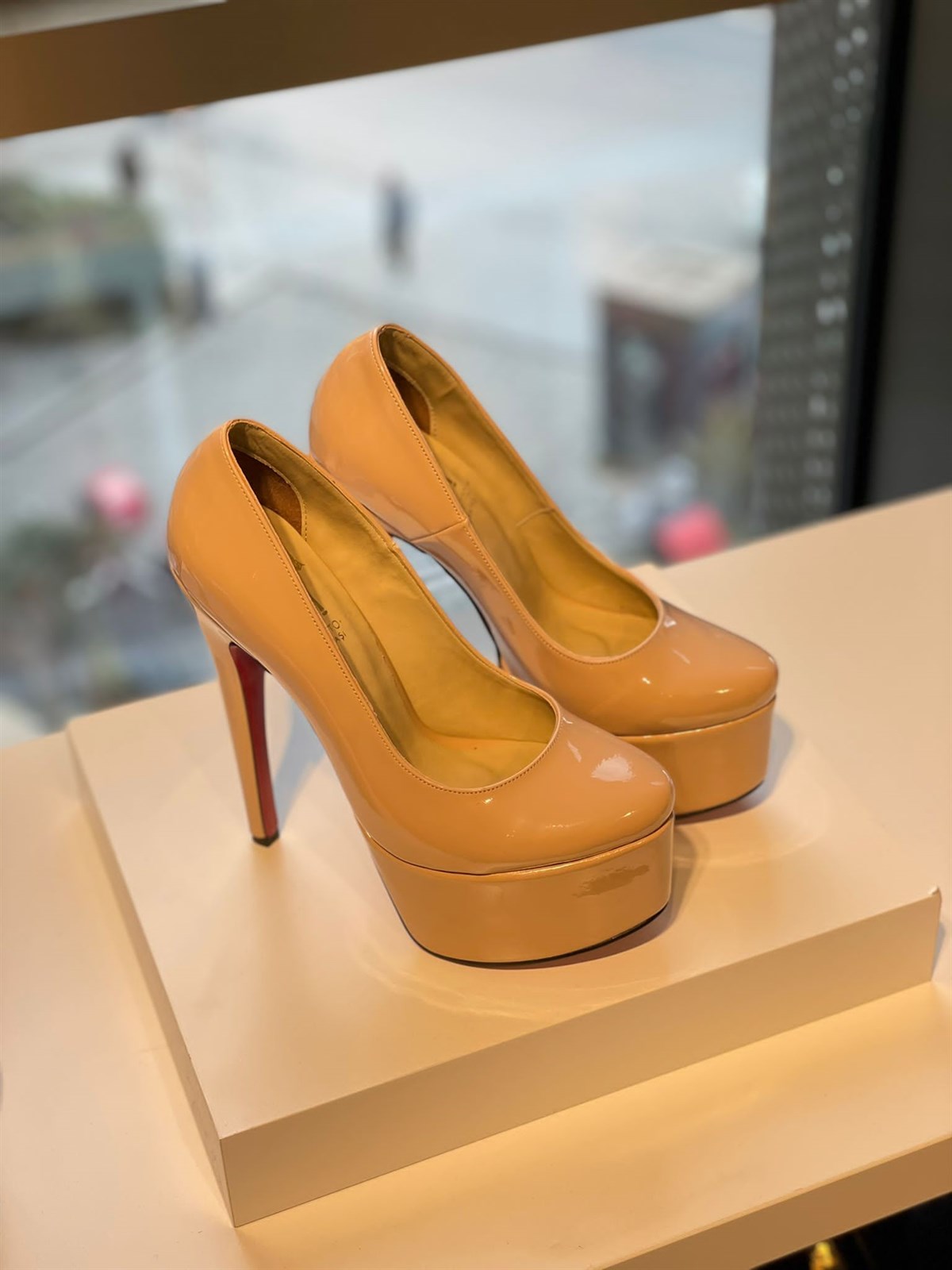 Ellie Nude Rugan 15 cm Platform Topuklu Ayakkabı
