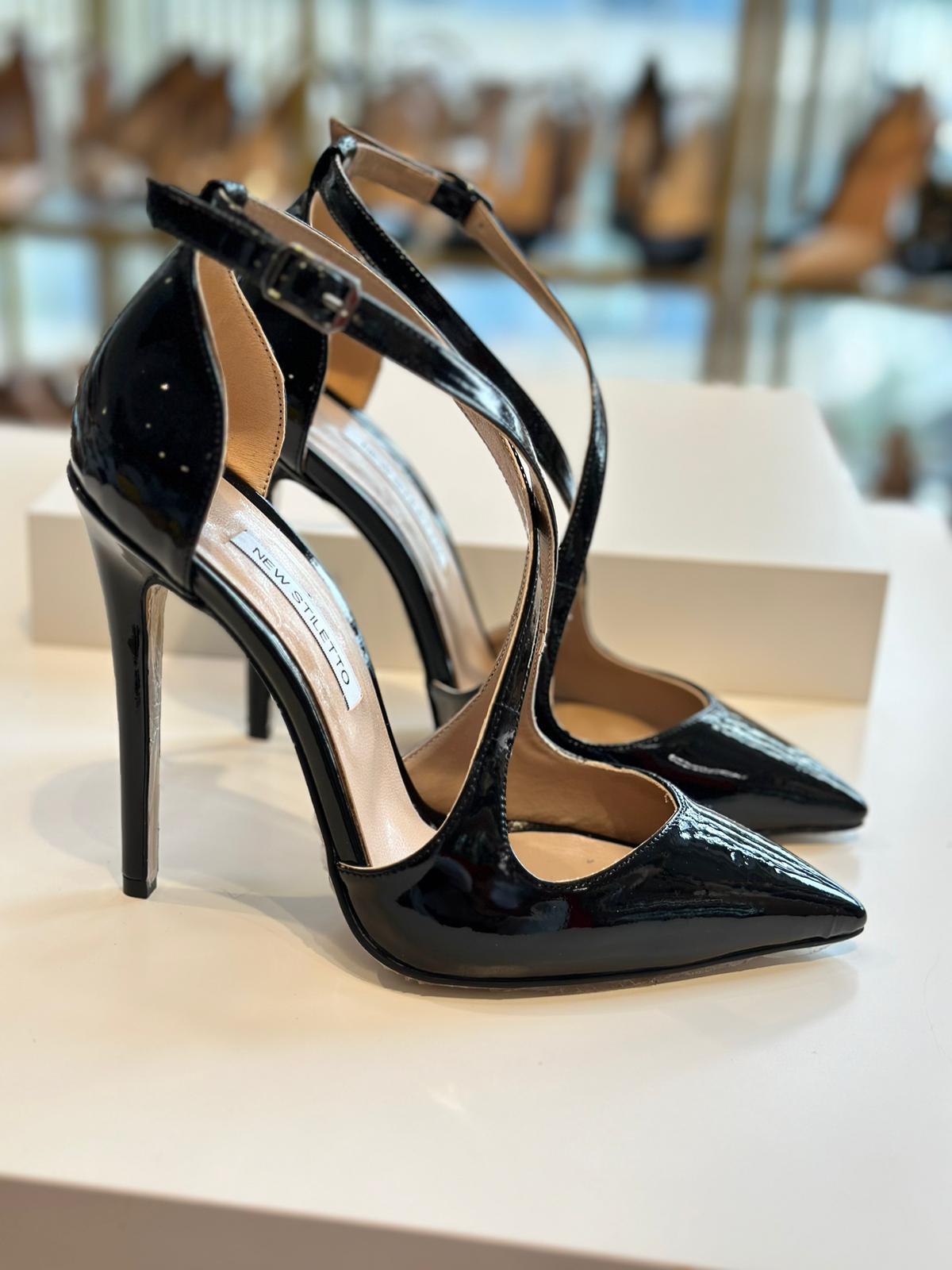 Glenn Siyah Mat 12 cm Stiletto