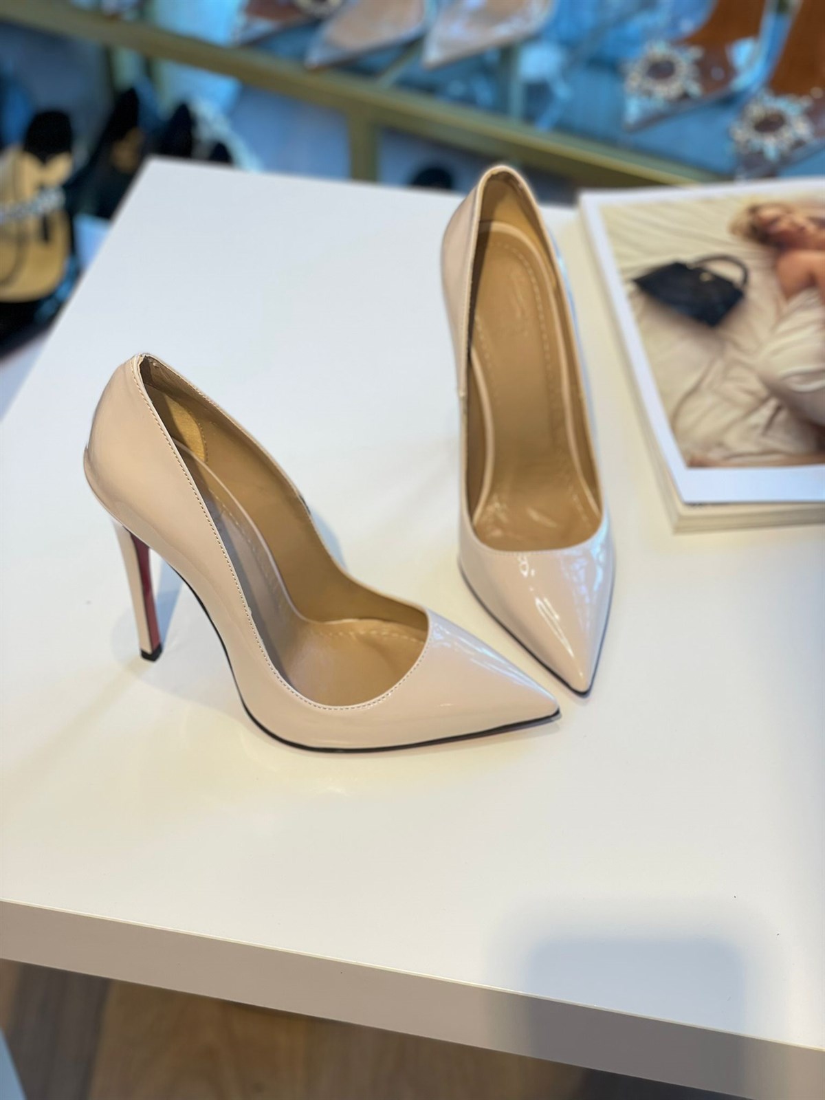 Lena Bej Rugan 12 cm Stiletto 