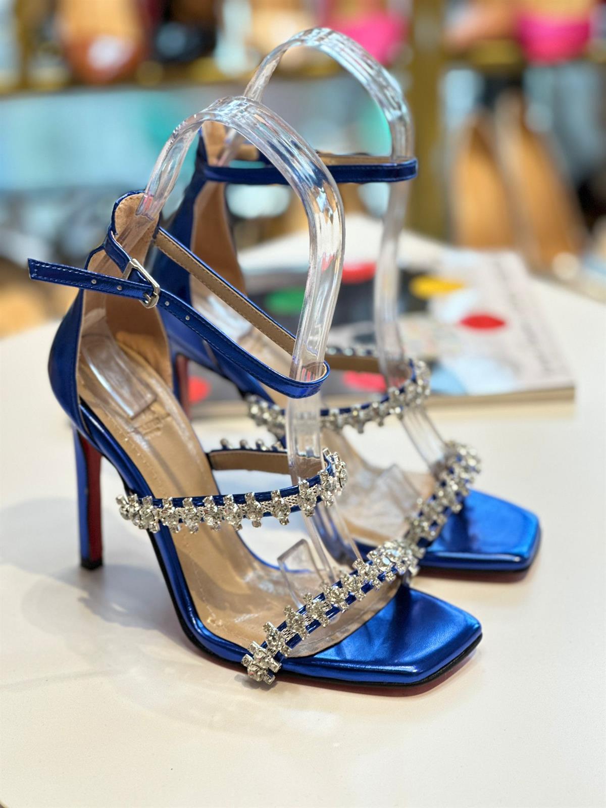 Nell Sax Mavi 10 cm Sandalet