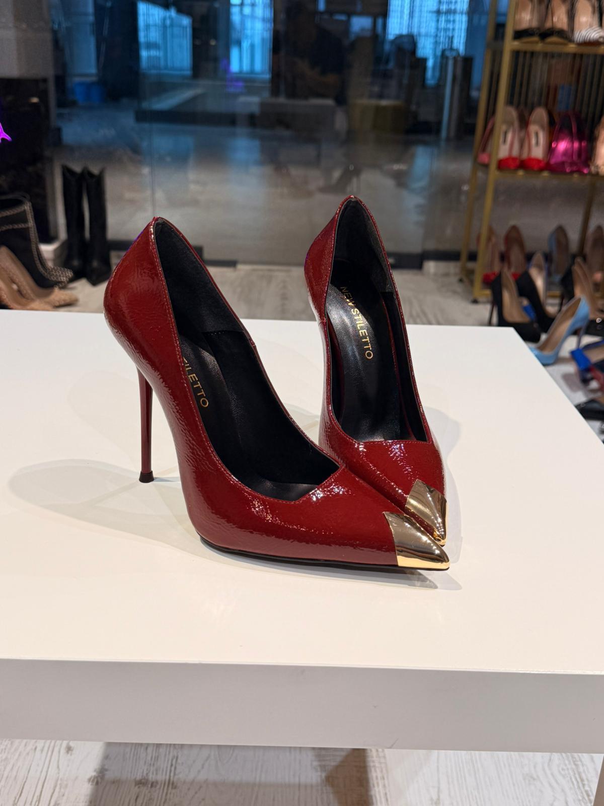 Noir Bordo Rugan 12 cm Stiletto