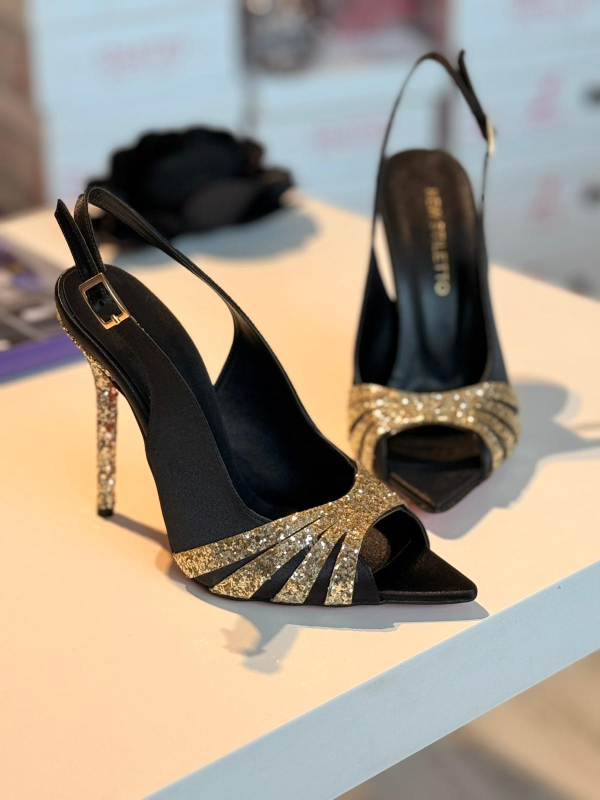 Opéra Gold Saten 12 cm Sandalet