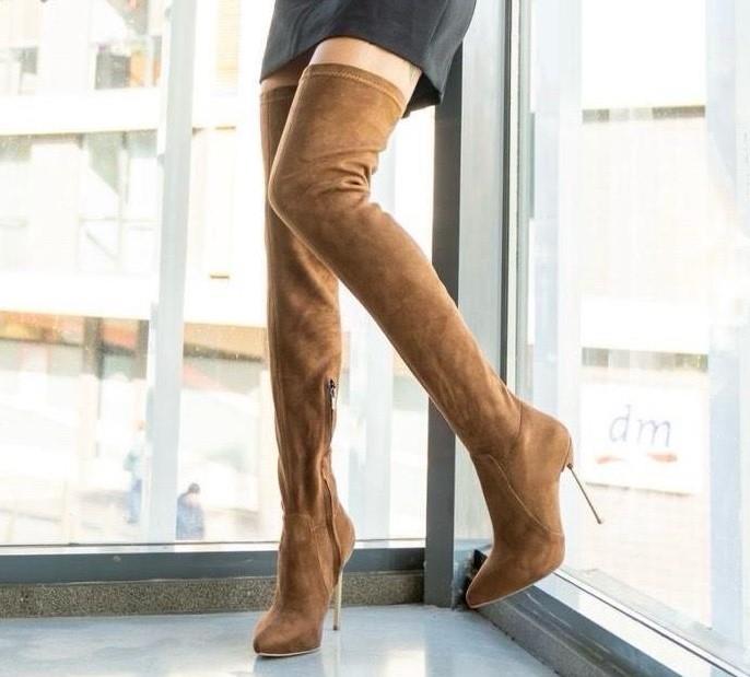 Bensy Taba Süet 13 cm Çizme