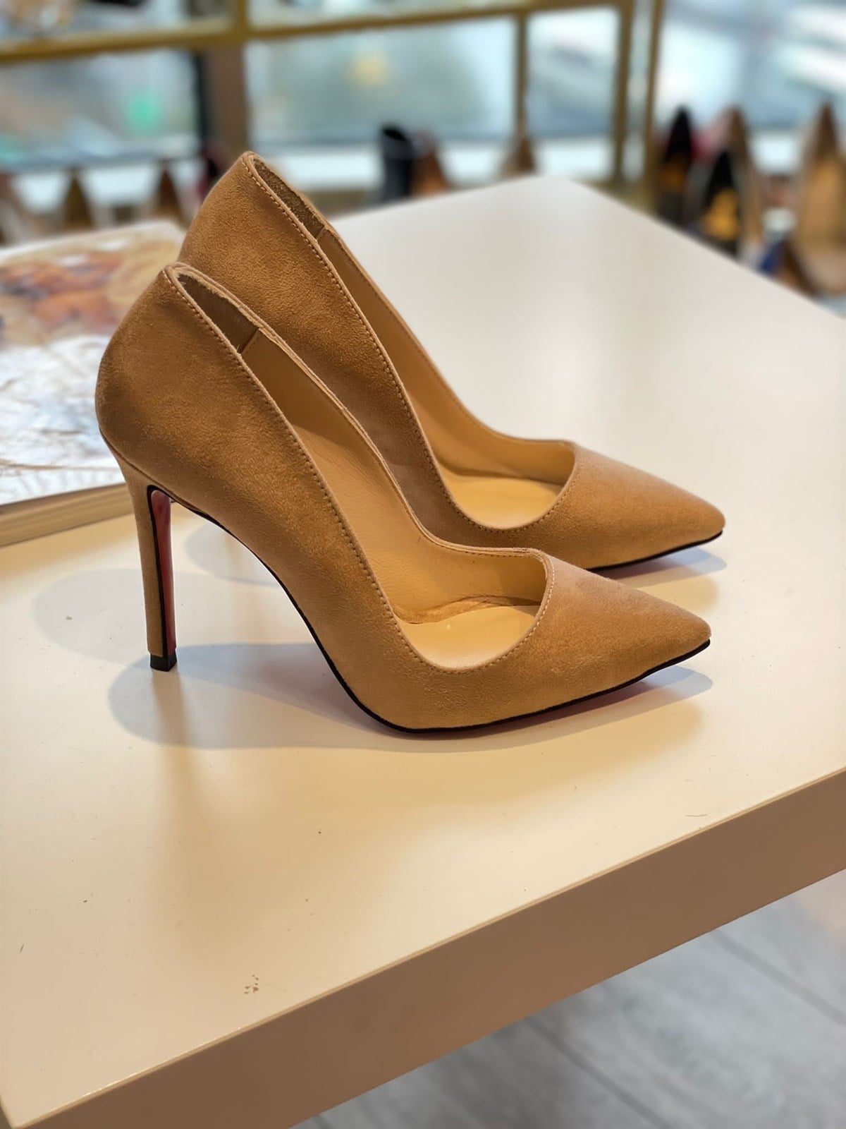 Biana Nude Süet 10 cm Stiletto 