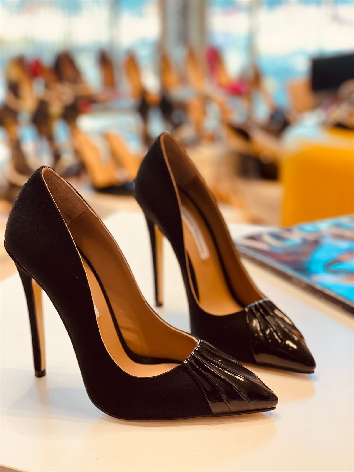 Dear Siyah Süet 12 cm Stiletto