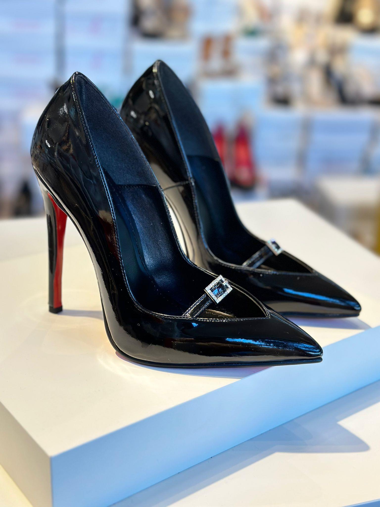 Duane Siyah Rugan 12 cm Stiletto