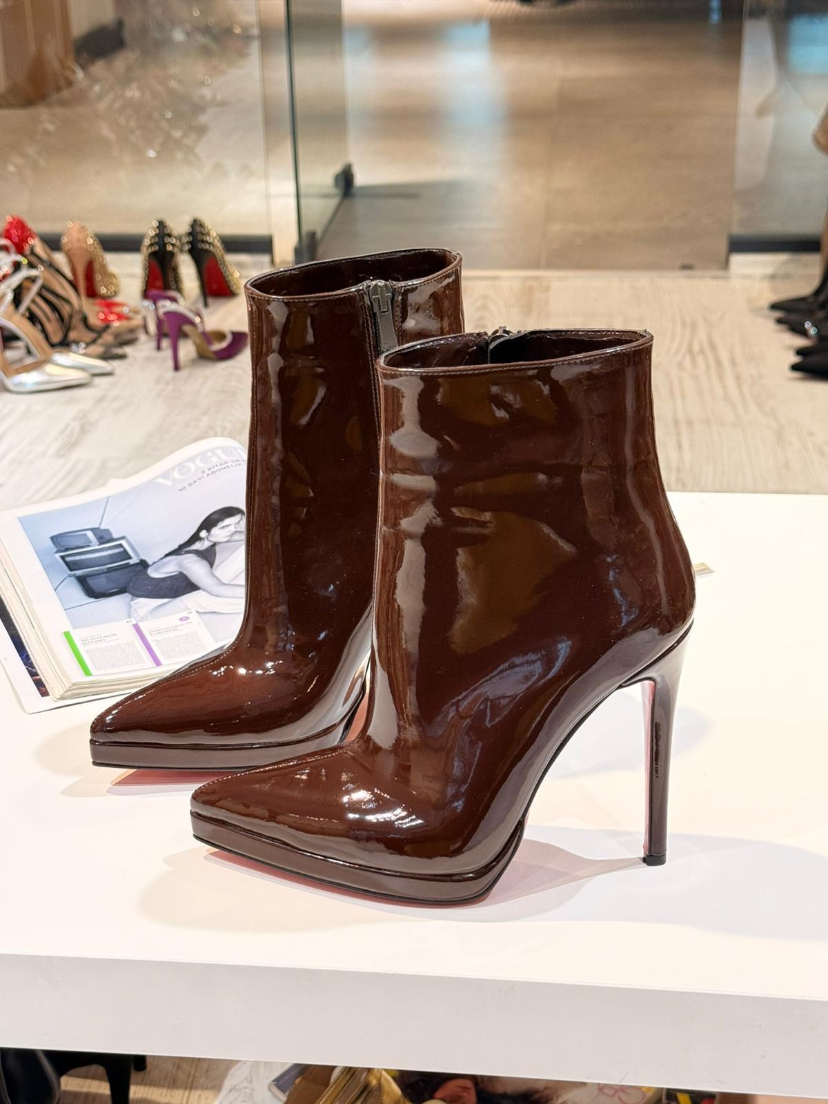 Fox Kahve Rugan 12 cm Bot  