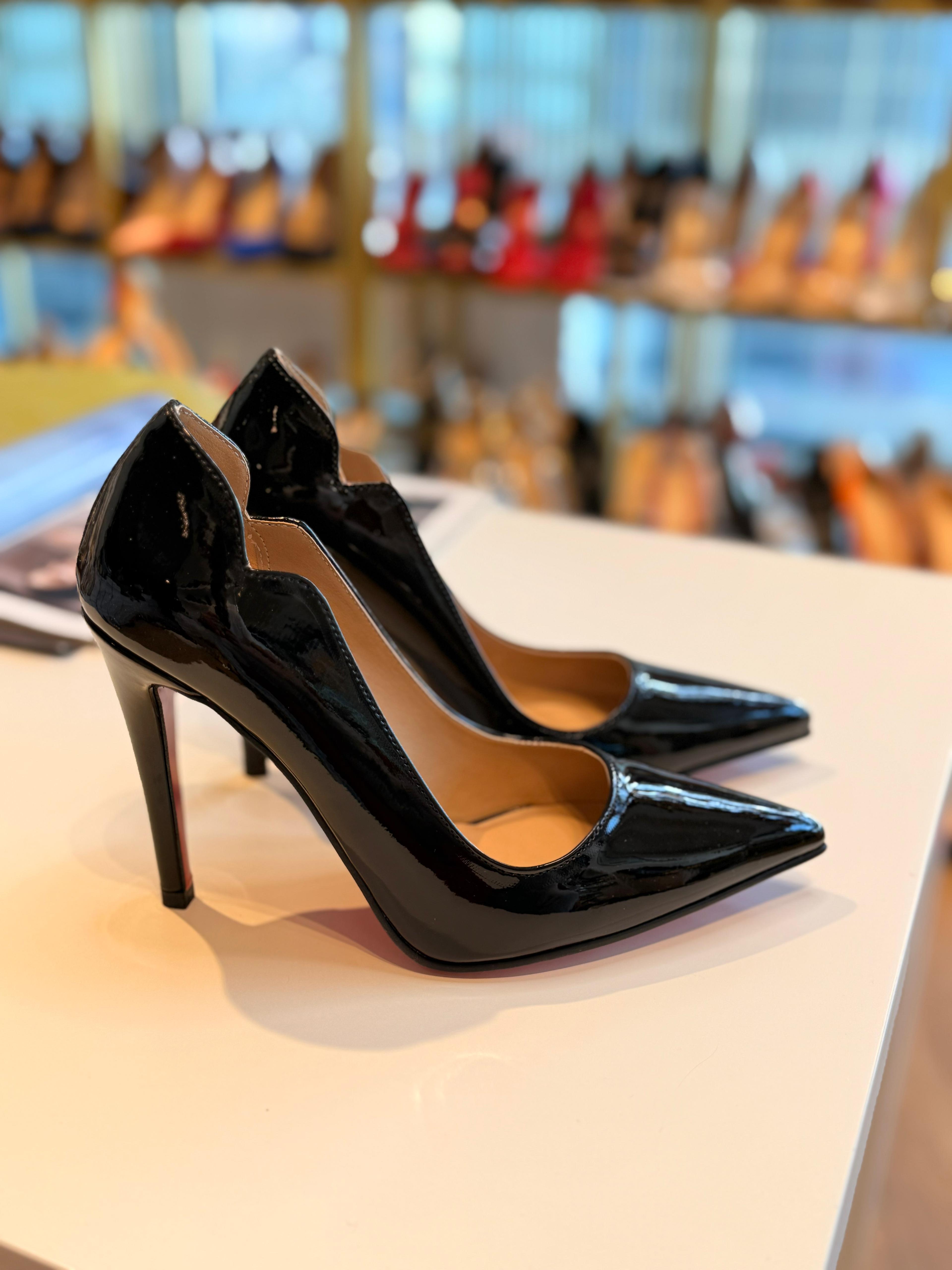 Hella Siyah Rugan 10 cm Stletto