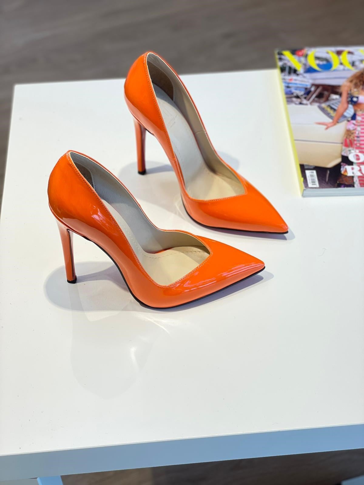 Julue Turuncu Rugan 12 cm Stiletto 